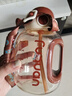 cica兒童水杯噸頓桶噸ppsu幼兒園6-12歲寶寶直飲吸管杯夏季大肚杯壺子 （帶吸管+背帶）白咖790ml 曬單實(shí)拍圖