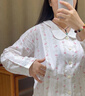 英氏七夕禮物孕婦月子服新款10A抗菌雙層棉紗哺乳睡衣家居服套裝粉色L 曬單實拍圖