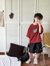 迪士尼寶寶兒童裝男童夏裝套裝2025新款夏季中大童運動(dòng)男孩夏款酷帥氣短袖潮 酒紅色T恤 120 建議110-120cm6-7歲cm 曬單實(shí)拍圖