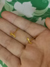 中國(guó)黃金（CHINA GOLD）黃金耳釘蝴蝶結(jié)耳環(huán)女足金耳飾七夕情人節(jié)生日禮物送女友老婆愛(ài)人 足金蝴蝶結(jié)耳釘+玫瑰禮盒 曬單實(shí)拍圖
