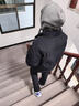舍里甲人假兩件棉服男款冬季寬松休閑加厚保暖棉衣外套日系潮流連帽棉襖子 黑色 M 曬單實拍圖