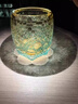 VIANASA'S江戶(hù)切子七星連珠藍雛菊個(gè)性威士忌洋酒杯手工套色水晶杯 琥珀綠七星連珠(禮盒裝) 280ml 1只 曬單實(shí)拍圖