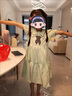 G.DUCKKIDS童裝女童連衣裙夏季24新款兒童裙子中大童夏裝學(xué)院風(fēng)A字裙12女孩 圖片色 150 尺碼11~12歲【140-150cm】 曬單實(shí)拍圖
