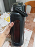OQB德國(guó)大容量水杯一鍵開蓋噸桶男生25新款玻璃杯茶水分離水壺 睿智黑（加厚+一杯雙飲） 1000ml 曬單實(shí)拍圖