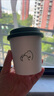 FLYING HIPPO周邊系列三色仿紙?zhí)沾尚【G杯小粉杯小藍(lán)杯咖啡杯含杯蓋280ml 松柏綠 曬單實(shí)拍圖
