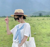 十竹媽媽披肩女外搭氣質(zhì)2025年新款空調(diào)房披肩圍巾高級(jí)感送長輩禮物 藍(lán)色 曬單實(shí)拍圖