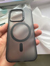 綠聯(lián) 適用iPhone15Pro手機(jī)殼 蘋(píng)果15Pro磁吸殼 MagSafe保護(hù)套 無(wú)線充電 防摔 磨砂黑色 曬單實(shí)拍圖