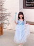 G.DUCKKIDS童裝女童愛莎公主裙夏季洋氣兒童裙子夏季禮服裙小女孩六一表演服 粉色裙子 110 (建議100cm 4-5歲左右)cm 曬單實(shí)拍圖