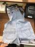 探福者ins童裝夏款嬰幼兒衣服女寶寶夏季牛仔背帶褲洋氣套裝夏裝兩件套 牛仔+背心兩件套 80 曬單實(shí)拍圖