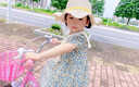 紛資言夏季小女孩遮陽草帽女童帽子女寶夏款沙灘兒童包防曬帽太陽漁夫夏 米色套裝-卷卷邊草帽 2-6歲頭圍48-52cm 曬單實(shí)拍圖