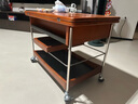 MUU實(shí)木茶幾家用客廳小推車中古風(fēng)小戶型可移動折疊茶幾邊幾國家補(bǔ)貼 曬單實(shí)拍圖