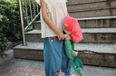 幼歌（YOUGE）夏季嬰幼兒清花朵小飛袖T恤純棉舒適清涼寶寶上衣 米白 100 cm 曬單實(shí)拍圖