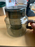 溥畔茶壺玻璃墩墩壺泡茶杯辦公室小容量茶水分離喝水壺帶木把功夫茶具 【400ml】敦敦壺【青灰色】 曬單實拍圖