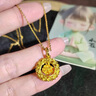 BOMP老鳳凰金店款鍍24k黃金織夢(mèng)網(wǎng)玫瑰花園項(xiàng)鏈吊墜女足金包銀捕夢(mèng)網(wǎng) 黃金捕夢(mèng)網(wǎng)玫瑰花園項(xiàng)鏈 曬單實(shí)拍圖