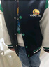 WALNUT DUCK小黃鴨棒球服2025春季新品男童女童百搭可愛(ài)外套 黑色 140  曬單實(shí)拍圖