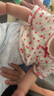 印品棉棉屋3件裝純棉嬰幼兒短袖上衣女童純棉T恤女寶寶豎條網(wǎng)眼女孩半袖 車(chē)?yán)遄佣绦?件裝 90碼（建議身高80cm左右） 曬單實(shí)拍圖