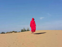 菲洛曼（FEILUOMAN）適合草原拍照連衣裙長裙女新疆青海湖稻城亞丁沙漠旅行衣服大擺裙 紅色（加長款130裙長） 2XL 【126-140斤】 曬單實拍圖