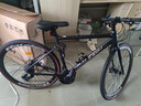 蘭令瓜車(chē)礫石公路自行車(chē)超快超輕鋁合金賽車(chē)男女學(xué)生成人單車(chē)英國 曜夜黑-彎把【鋁車(chē)架+鋁前叉+38C車(chē)胎】 S碼(身高160-175)cm 27速 曬單實(shí)拍圖