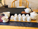 近景茶具琺瑯彩功夫茶具套裝家用羊脂玉白瓷喝茶茶杯蓋碗茶壺 山水套裝 13頭 曬單實(shí)拍圖