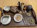 AILUKI日本胡桃木托盤家用茶點(diǎn)盤茶奉茶盤茶杯餐廳咖啡收納盤實(shí)木餐盤大 胡桃木托盤小號(hào)34*23cm-無雙耳 曬單實(shí)拍圖