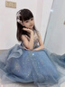 儷韻小屋（LiYunHouSe）女童輕奢晚禮服花童宴會主持人生日走秀高端鋼琴演出服兒童公主裙 03白色禮服皇冠 110 曬單實拍圖