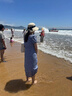 MAGIOPY國際奢侈品牌女裝連衣裙女夏季新款甜美娃娃領(lǐng)泡泡袖收腰碎花裙子 牛仔藍(lán)花 L 曬單實(shí)拍圖