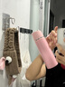 XKJ德國高端保溫杯女生2024新款高顏值316不銹鋼大容量學(xué)生水杯子 女神粉500ml 曬單實拍圖