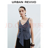 UR2025夏季新款女裝設(shè)計(jì)感扭結(jié)格紋棉質(zhì)吊帶衫UWG250128 深藍(lán)色格子 (領(lǐng)口偏低) XS 曬單實(shí)拍圖