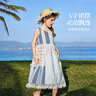 ASK JUNIOR兒童裙子2025夏季無袖背心連衣裙女大童拼接古格紋公主裙   170 曬單實(shí)拍圖