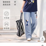 MsShe【涂鴉印花闊腿牛仔褲】大碼女裝2025夏季胖mm顯瘦長褲子女 牛仔淺藍(lán)色現(xiàn)貨 4XL 曬單實拍圖