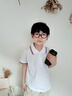 乖夫子小學(xué)生白色T恤班服短袖初高中生翻領(lǐng)POLO衫校服男女童上衣夏薄款 3301【短袖-翻領(lǐng)】黑紅杠領(lǐng)-白色 120 （建議體重40-50斤） 曬單實(shí)拍圖
