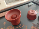 尊壺 紫砂茶漏器功夫茶具配件原礦大紅袍泥球孔茶濾帶網(wǎng)架 球孔茶漏  大紅袍 曬單實(shí)拍圖