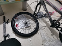 潮鴿兒童自行車6-10-15歲以上中大童變速碟剎山地車單車賽車男女孩 【LED燈】黑紅 單速碟剎+輻條輪 22寸【身高140-165cm】約11-15歲 曬單實(shí)拍圖