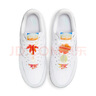 耐克（NIKE）官方空軍一號女子板鞋夏新款運動鞋 AIR FORCE 1 IB8875 111白/白/白/冰川藍/柔黃/醒目橙 38.5 曬單實拍圖