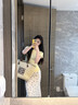 微光里白色碎花魚尾半身裙女2025新款夏日絕美長款包臀長裙初夏穿搭裙子 蝴蝶結(jié)魚尾裙【白色 M】 曬單實(shí)拍圖