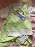 懿琪寶貝男童套裝夏季寶寶兩件套夏款女童短袖短褲1歲嬰兒T恤兒童衣服夏裝 綠色 100 cm 曬單實(shí)拍圖