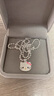 虔生緣老鳳凰999純銀Hellokitty貓吊墜項鏈女款可愛(ài)凱蒂貓女孩兒童子寶 3毫米40厘米老鳳祥同款 曬單實(shí)拍圖