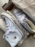 匡威（Converse）官方 All Star春夏男女高幫休閑板鞋A10535C A10535C 44 曬單實(shí)拍圖