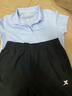 特步運動(dòng)服套裝女夏季冰絲速干衣T恤直筒長(cháng)褲polot恤寬松大碼兩件套女 淺蘭 L /170 曬單實(shí)拍圖