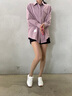 都市碼頭（CITY MARINA）品牌休閑鞋女夏季新款韓版百搭網(wǎng)面透氣運(yùn)動(dòng)跑步鞋輕便舒適女鞋子 米灰色1711皮面款 38 曬單實(shí)拍圖