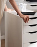 宜家（IKEA）ALEX阿來(lái)斯辦公室儲(chǔ)物柜邊角柜收納柜閣樓斗柜梳妝臺(tái)抽屜柜 白色 曬單實(shí)拍圖