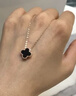 MEXNIA奢侈品飾品鉆石四葉草瑪瑙項鏈女雙面吊墜520情人節(jié)禮物送女友 黑瑪瑙款:雙面四葉草項鏈 曬單實拍圖