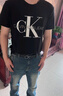 Calvin KleinJeans男士商務(wù)休閑雙面用ck字母金屬扣孔腰帶節日禮物HC0593 001-黑/棕 90cm 曬單實(shí)拍圖