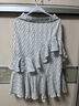 moussy 女裝新品森系碎花不規(guī)則荷葉邊半身裙女028HSZ30-1521 015花紋白色 S 00001 曬單實拍圖