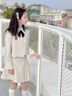 PureShare蓬紗館 女童學(xué)院風(fēng)套裝2025春夏新款兒童jk套裝女孩春裝 鬼馬少女短袖襯衫 170 曬單實(shí)拍圖