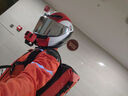 摩多狼（MOTOWOLF）摩托車防水雙肩包頭盔包全盔機(jī)車騎行摩旅防雨大容量騎士包 橙色 曬單實(shí)拍圖