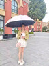 WCZ德國防風(fēng)大暴雨傘遮太陽傘防曬加大加厚加固晴雨兩用女特超大號(hào)男 梧桐米【150cm超大傘面+荷葉拒水+合金加粗傘骨 曬單實(shí)拍圖
