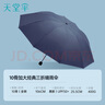 天堂 加大晴雨傘三折 黑膠防曬十骨加固黑膠晴雨兩用 藏青 曬單實(shí)拍圖