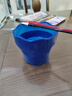 輝柏嘉（Faber-castell）折疊水桶水杯寫生畫畫美術(shù)伸縮桶水彩水粉多功能涮筆洗筆桶 藍色 速寫 馬克筆繪畫 曬單實拍圖