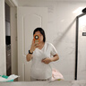 森馬（Semir）短袖t恤女涼感抗菌正肩修身2025夏顯瘦V領白色打底衫109325100002 曬單實拍圖